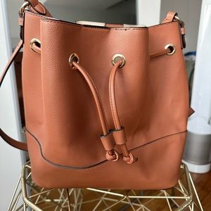 H&M Brown Faux Leather Bucket Bag